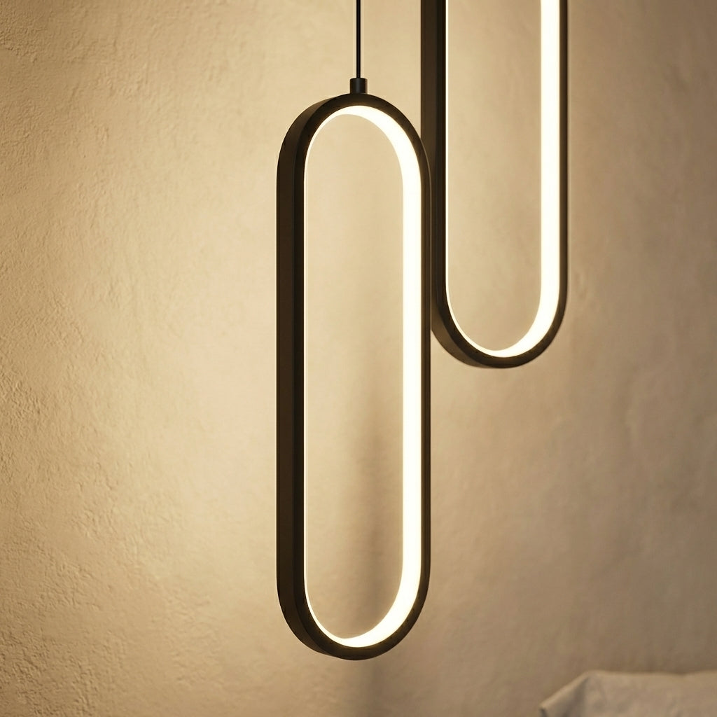 Dobbel aliminium lampe i led taklampe.