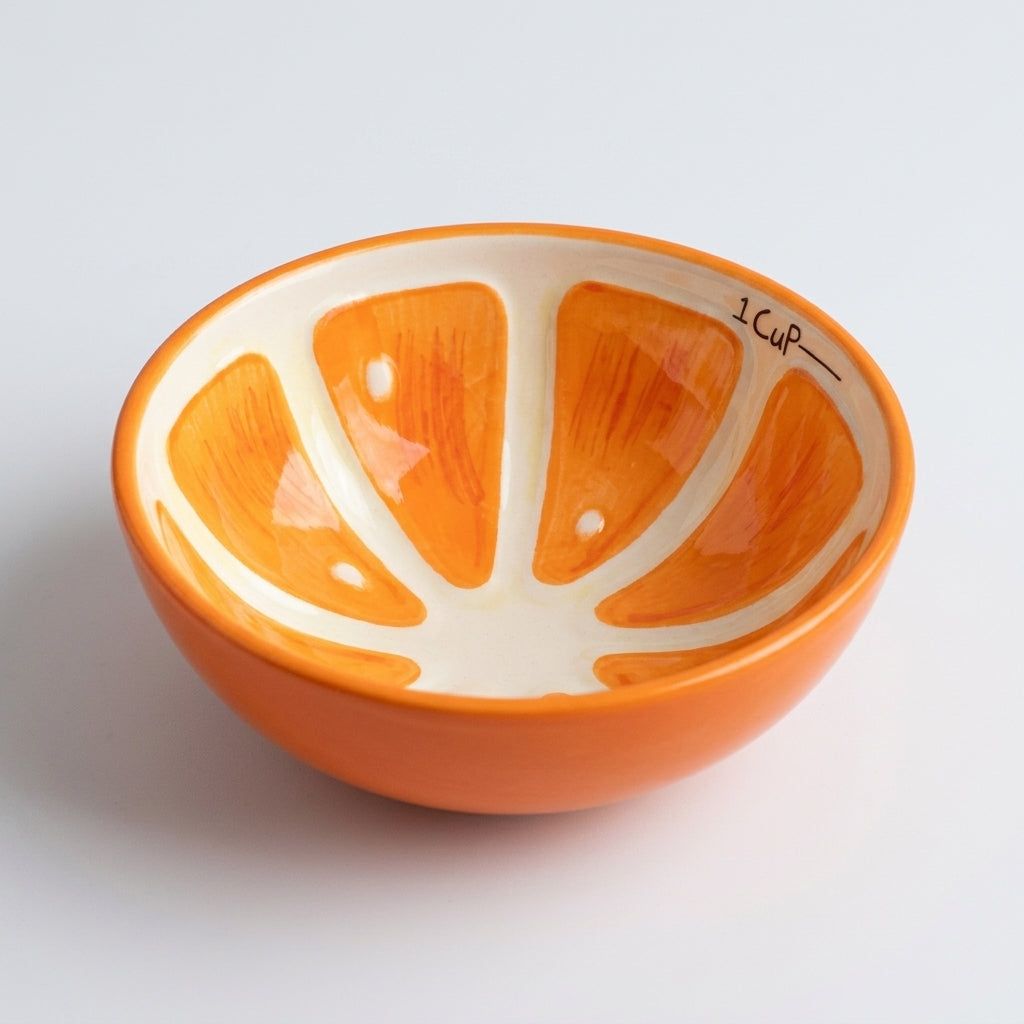 Oransje appelsinbolle til servering. 