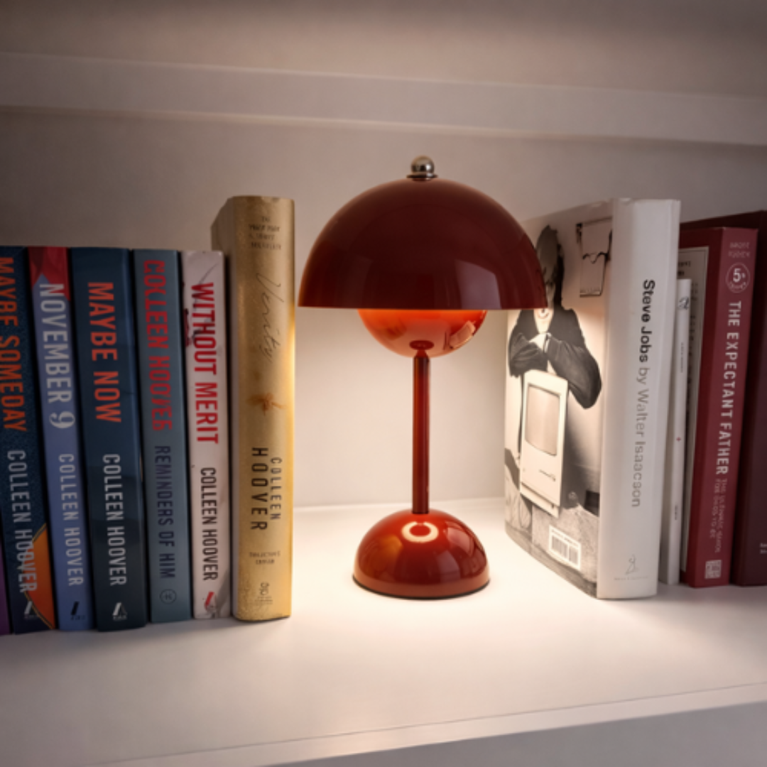 Lampe i mørk rød led lys