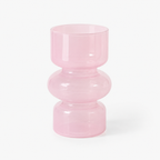 Rosa glass vase i unikt boble design