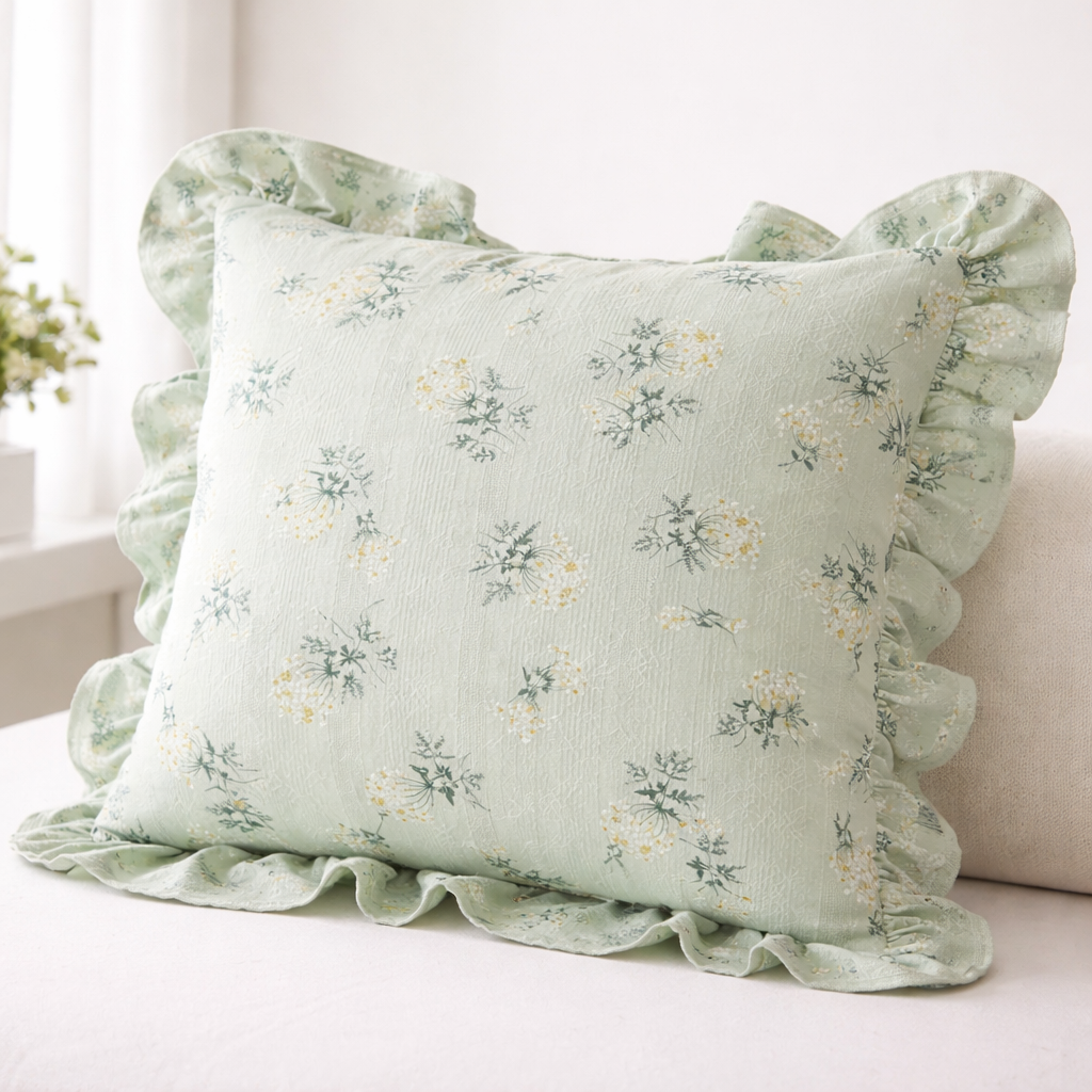 Fin søt ute i lys grønn med volanger.