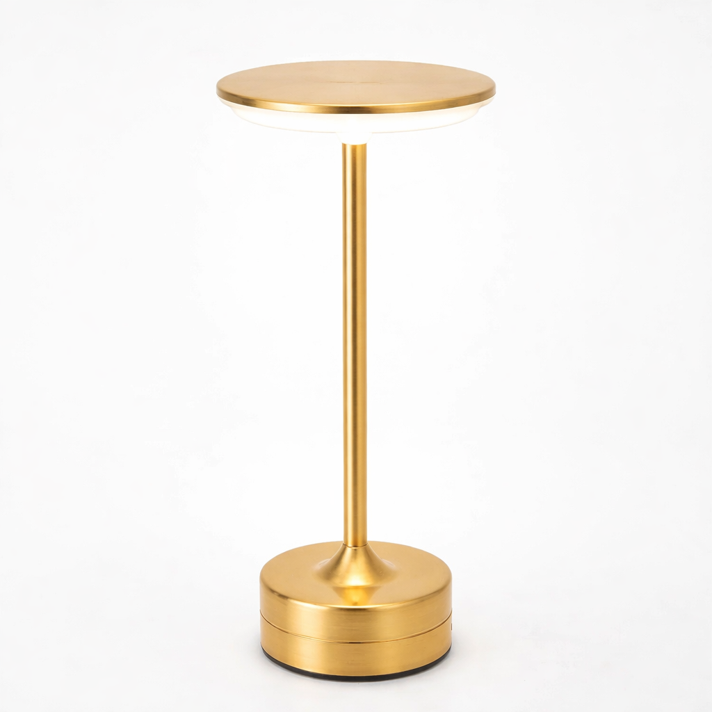 Høy gull lampe med usc innput for lading