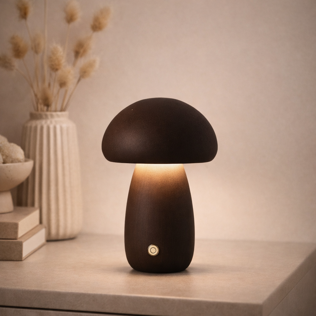 Sopplampe i fin tre og enkel bakgrunn