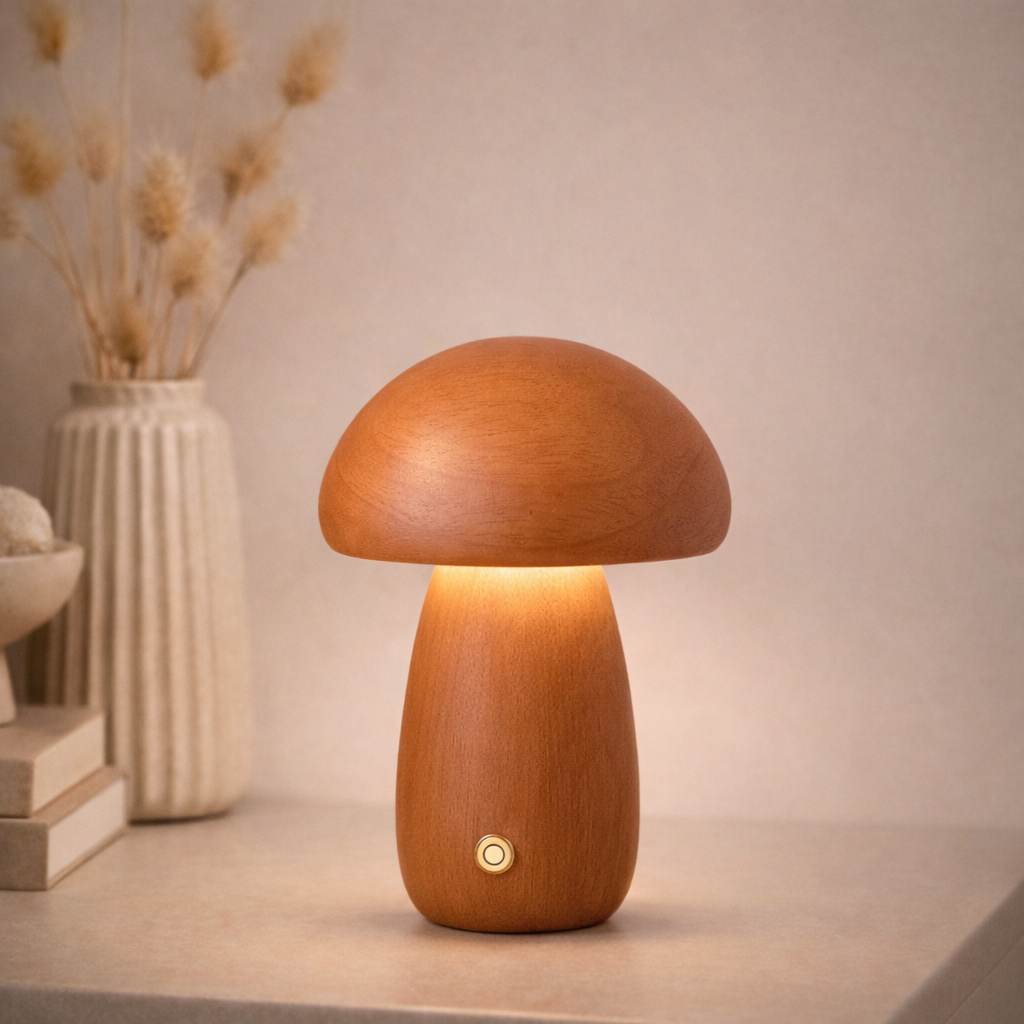 Sopplampe i ekte tre i kult behandlet design. 