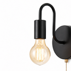 Closeup of the industrial lamp in a white studio. 