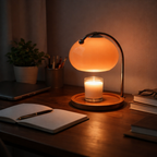 Fin lampe som lyser opp rommet i lys hvit. 