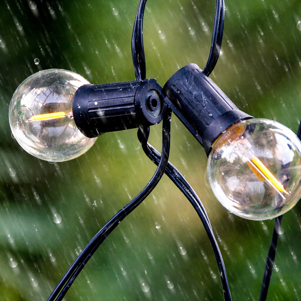 Lyslenke ute som tåler vær og vind. 