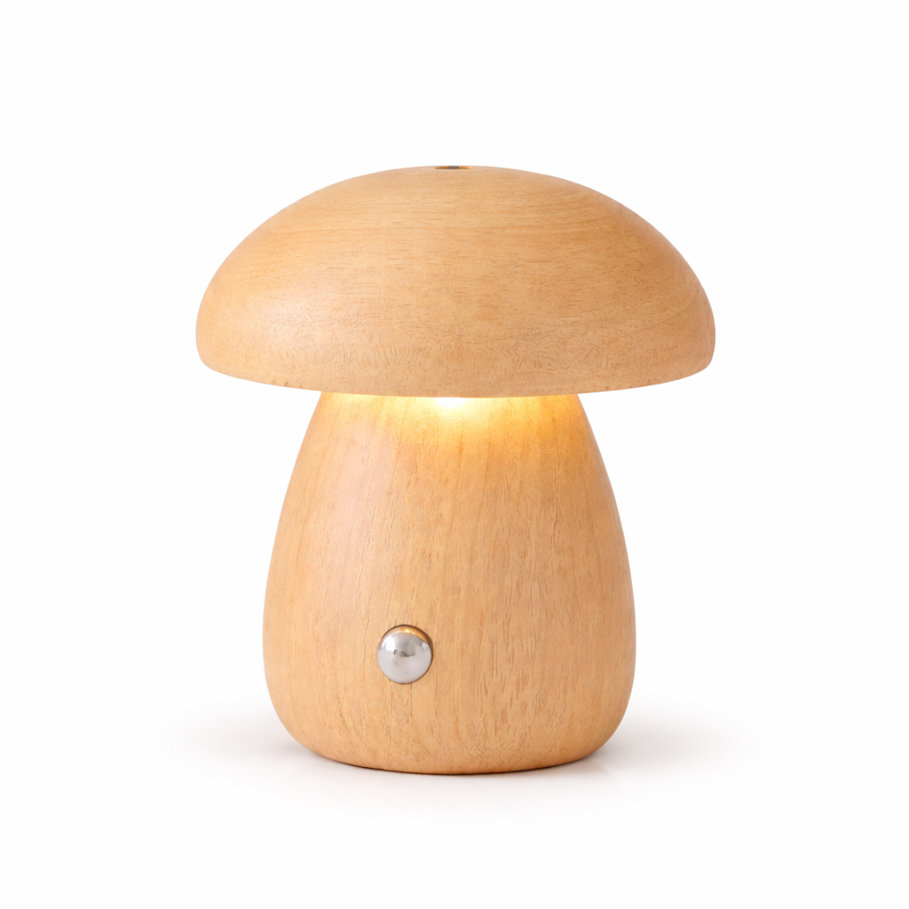 Lys tre sopp formet lampe i studio. 