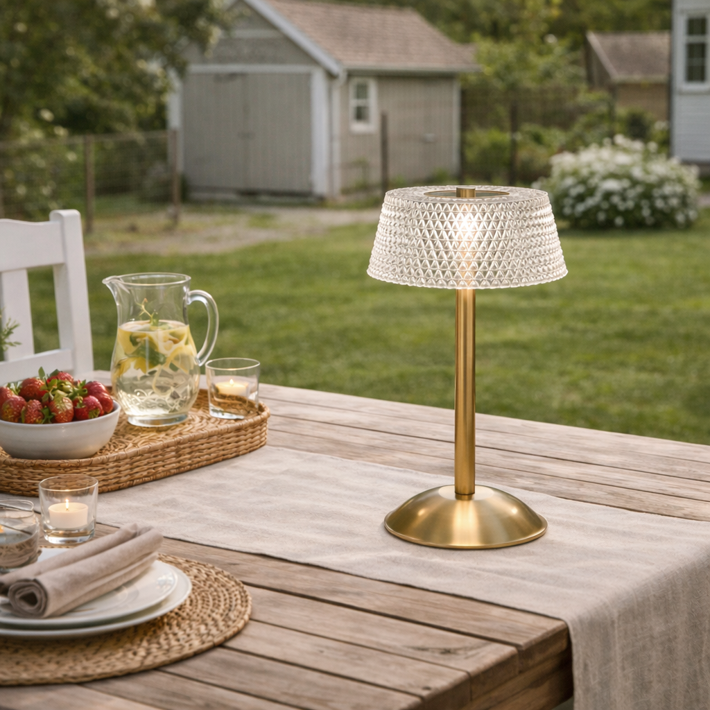 Fin lampe til å bruke på sitt facorittbord ute i sommer.