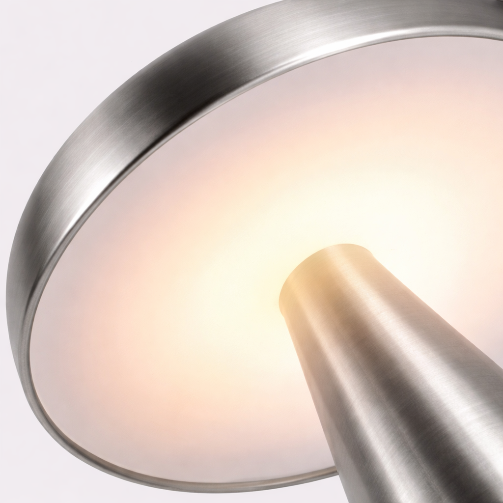 details of the silver lamp light