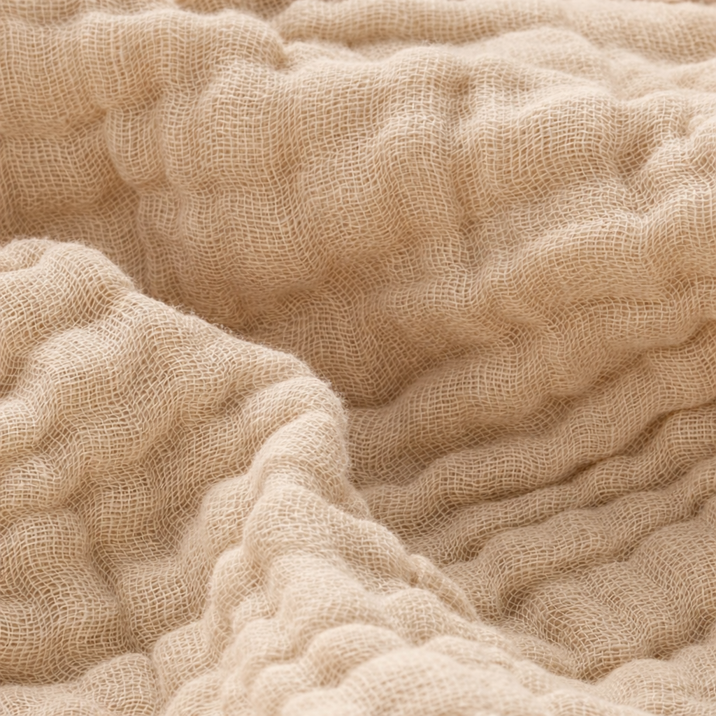 Fint tynt bomullspledd i tynt sommer materiale. 