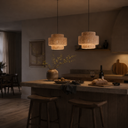 Håndlaget Pendellampe – Boho Taklampe i Naturmateriale